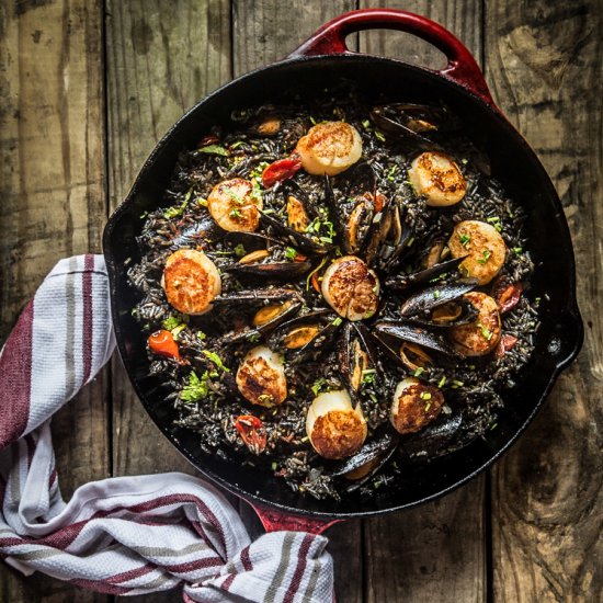 Squid Ink Seafood Paella