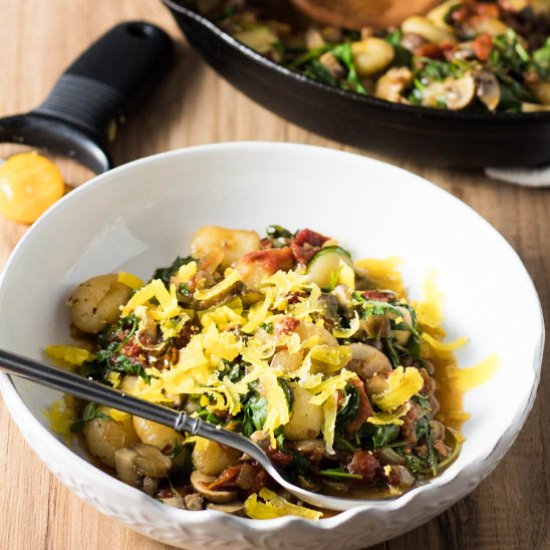 Arugula, Tomato, & Mushroom Gnocchi