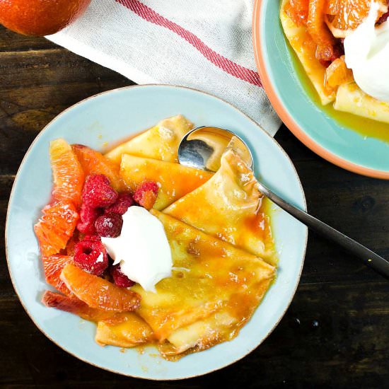 Blood Orange Crepe Suzette