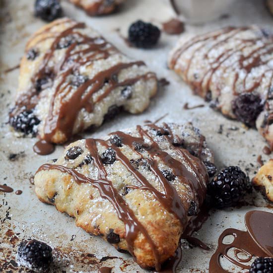 Dark Chocolate & Blackberry Scones