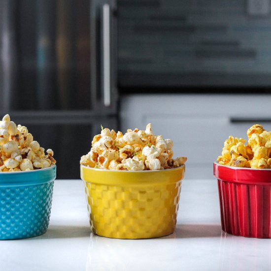 Popcorn Three Ways (Vegan)