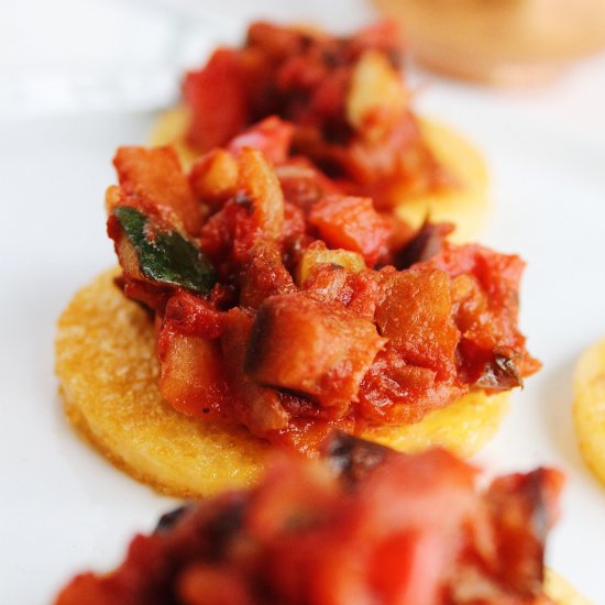 Polenta Bites with Ratatouille