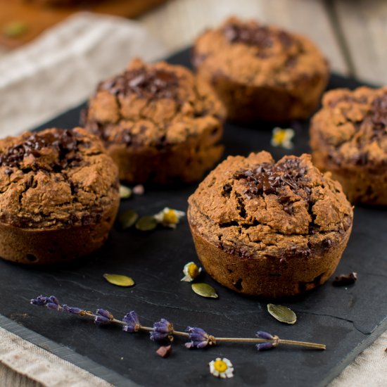 Chocolaty Sweet Potato Muffins