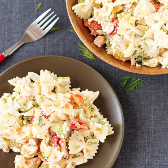 Smoked Salmon and Dill Pasta Salad