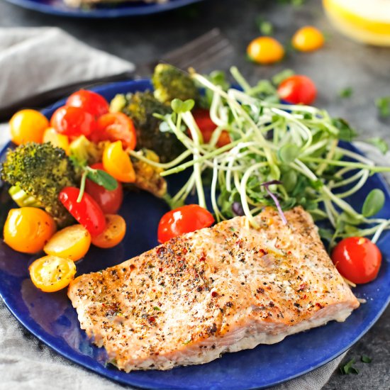 Sheet Pan Lemon-Herb Roasted Salmon