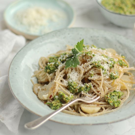 Jerusalem Artichoke Spaghetti