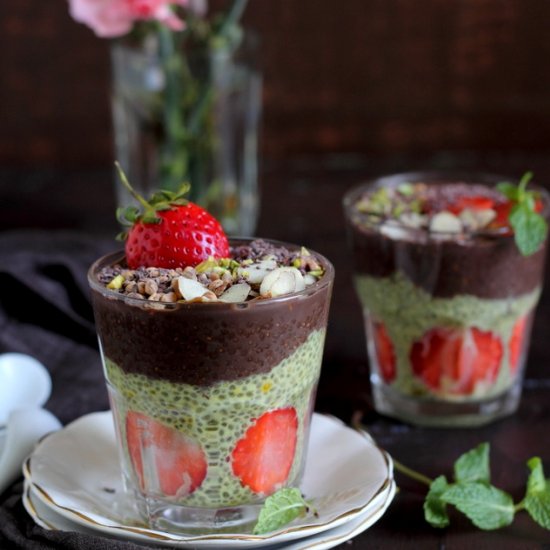 Chocolate & Masala Milk Chia Parfait