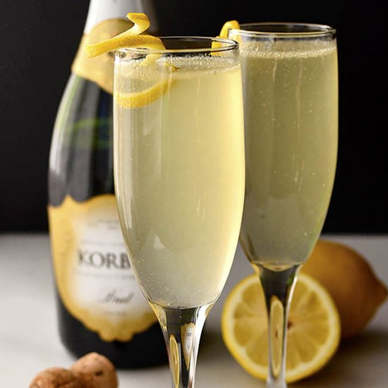 French 75 Champagne Cocktails