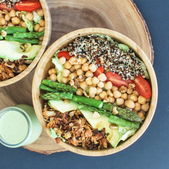 Vegan Cobb Salad with Green Tahini