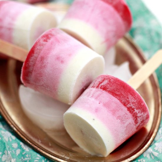 Ombre Berry Yogurt Ice Pops