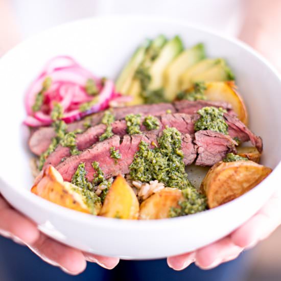 Chimichurri Steak Bowls