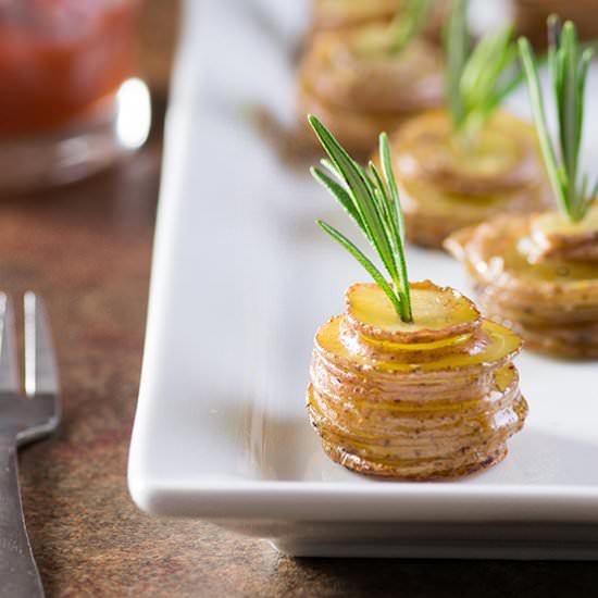 Roasted Baby Potato Stacks