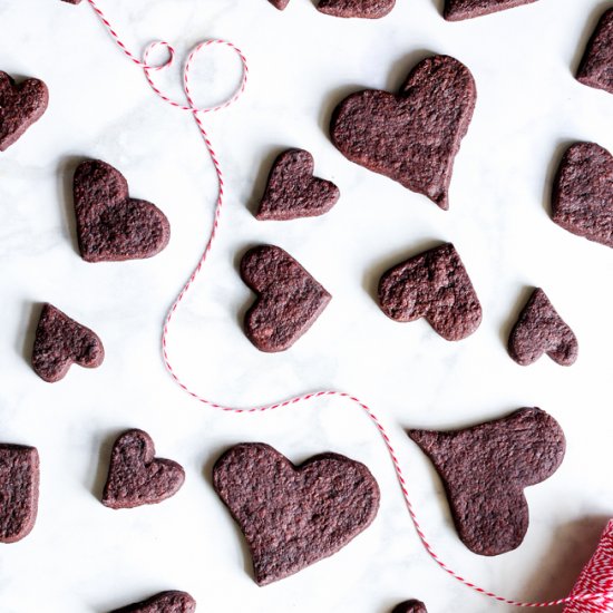 Dark Chocolate Shortbread Cookies