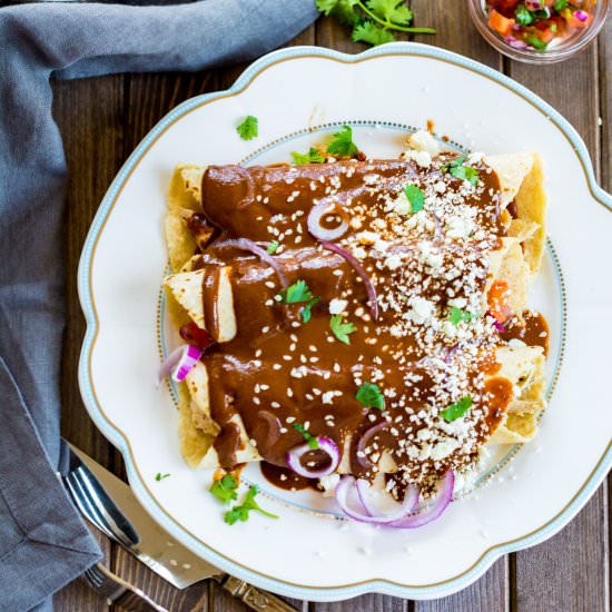 Mole Chicken Enchilada