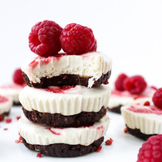 Raspberry Swirl Raw Cheesecake Cups