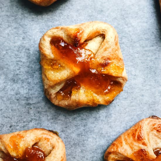 Mini Apricot Spelt Danishes