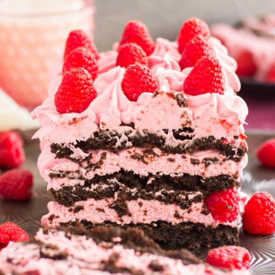 Raspberry Brownie Torte