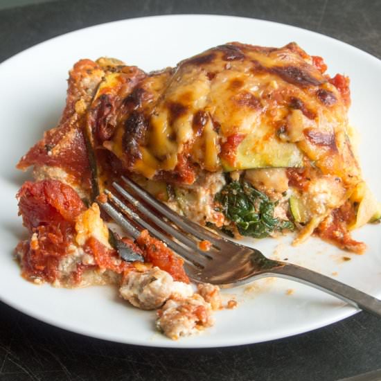 Italian Sausage Lasagna w/ Zucchini