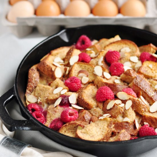 Raspberry Almond Baked French Toast