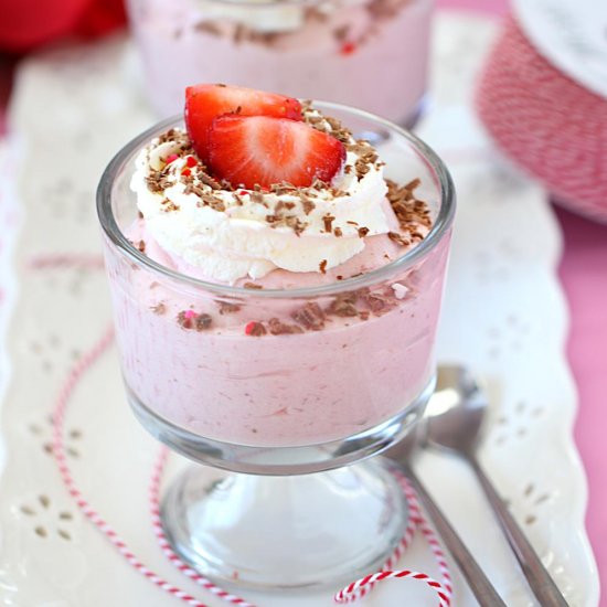 Eggless Strawberry Mousse