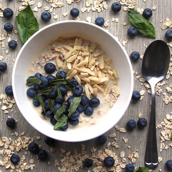 Blueberry Basil Overnight Oats