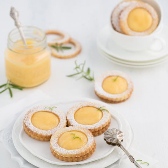 Gin Tonic Lemon Curd Cookies