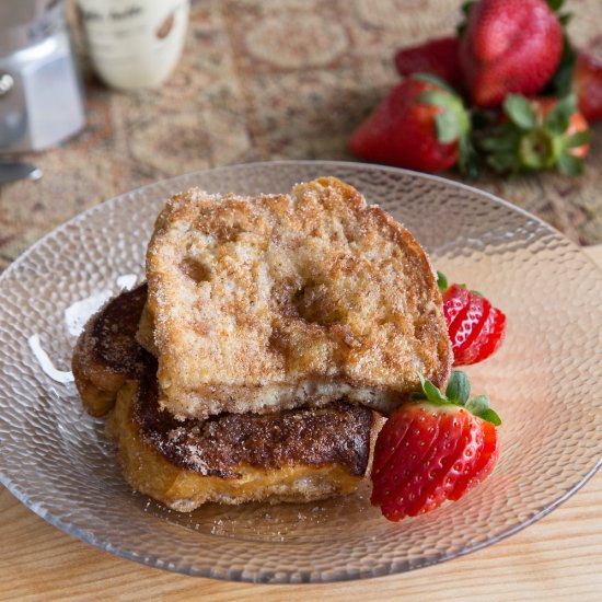 French Toast with Port and Cinnamon