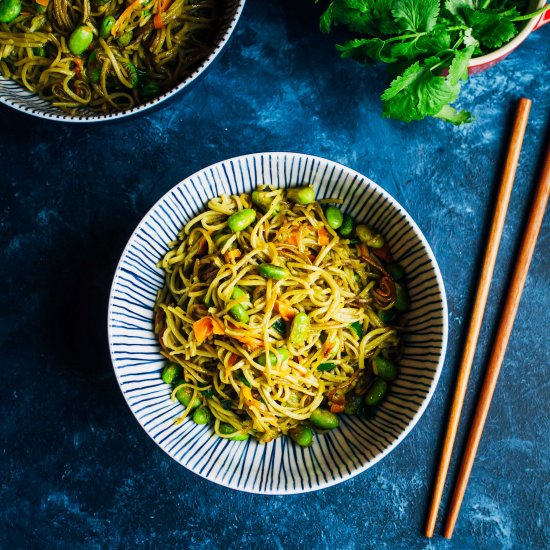 Spicy Green Tea Noodles