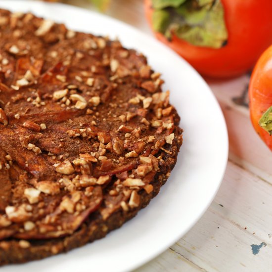 Easy Raw Vegan Persimmon Tart