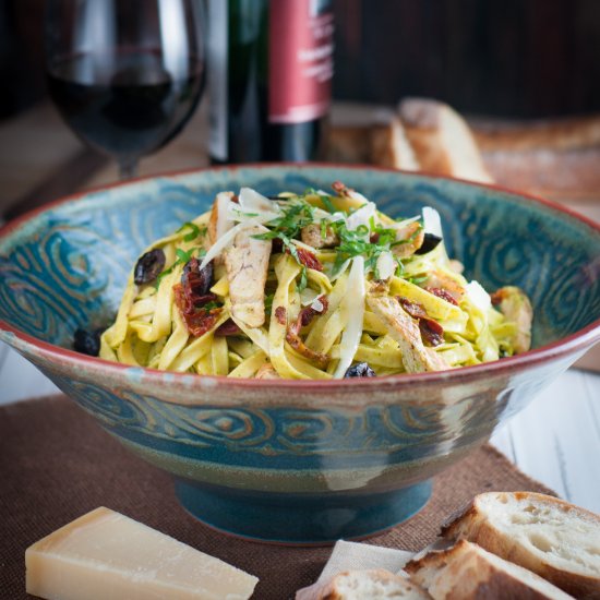 Chicken Pesto Fettuccini