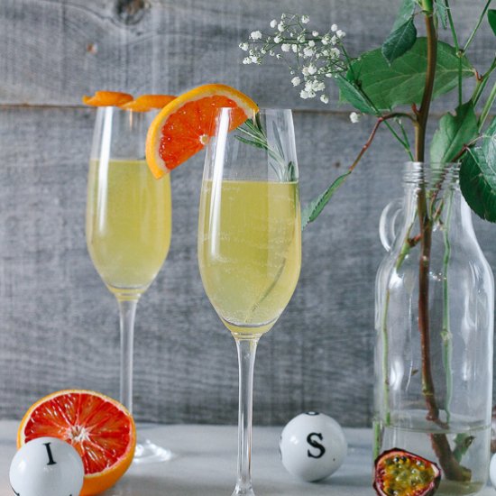 Blood Orange Passionfruit Champagne