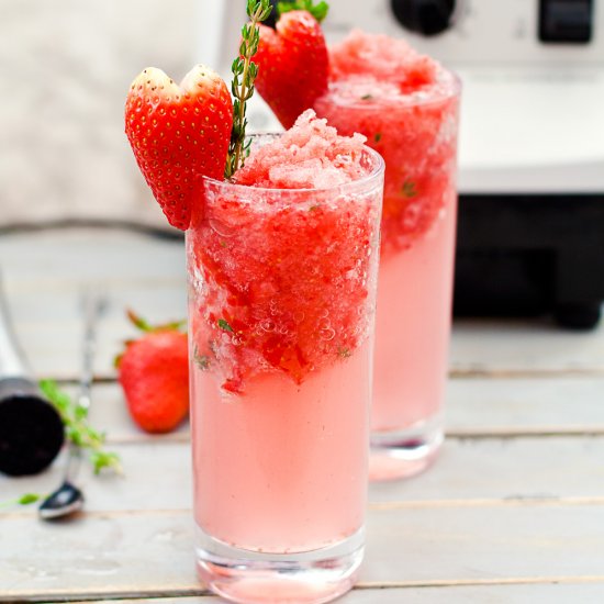 Strawberry & Thyme Slushie Cocktail