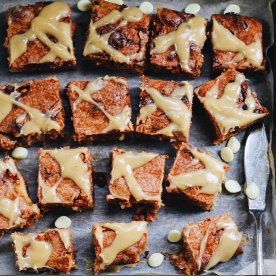 Brown Butter Peach Blondies