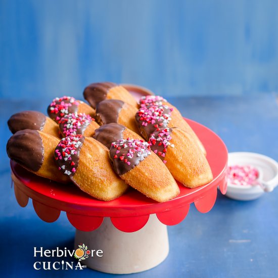 Chocolate Dipped Madeleines