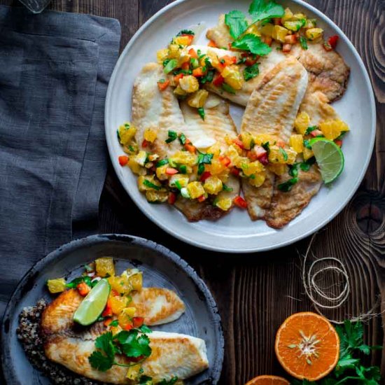 Tilapia with Tangerine Salsa