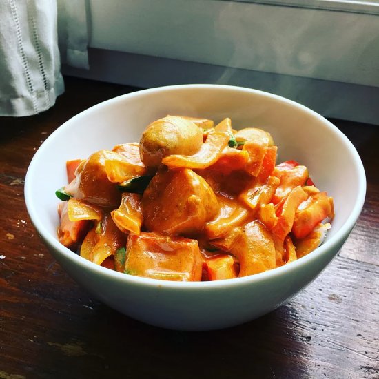 Butter Chicken Inspired Veggie Stew