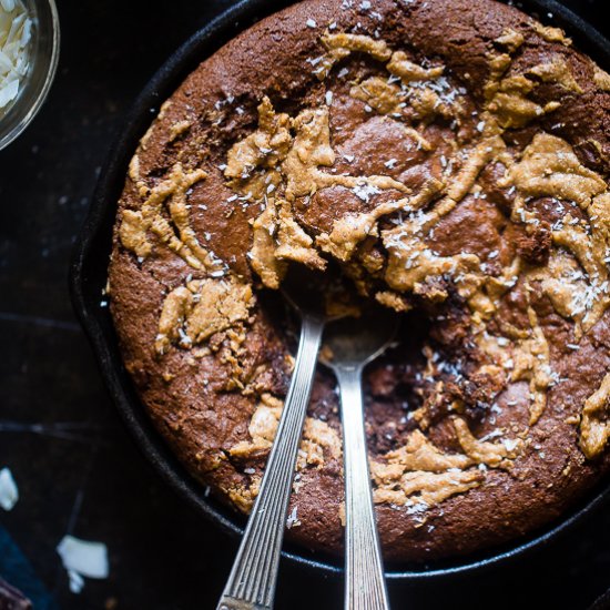 Paleo Almond Joy Skillet Brownie