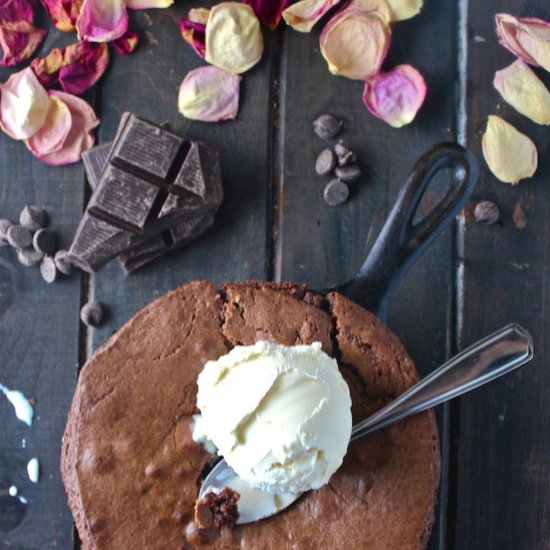 Skillet Brownie For Two