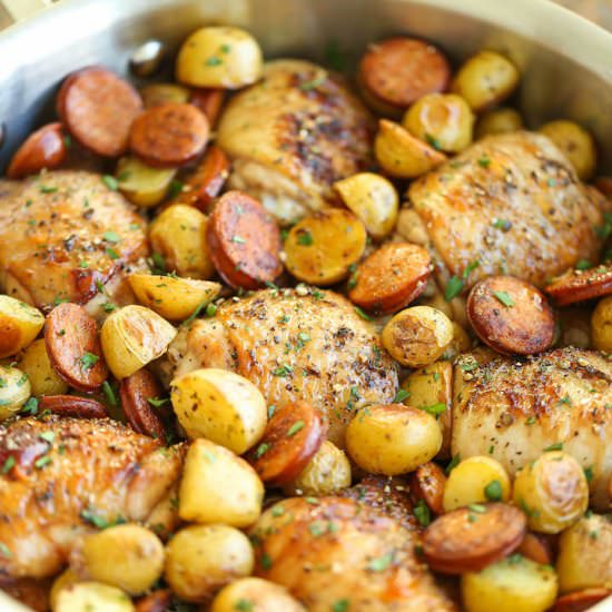 One Pan Spanish Chicken