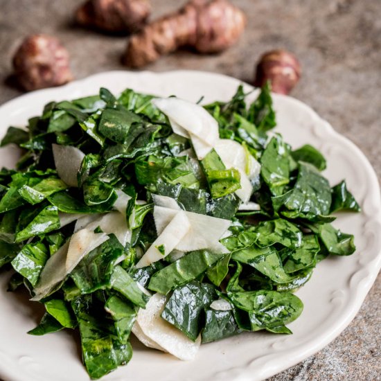 Spinach & Jerusalem Artichoke Salad