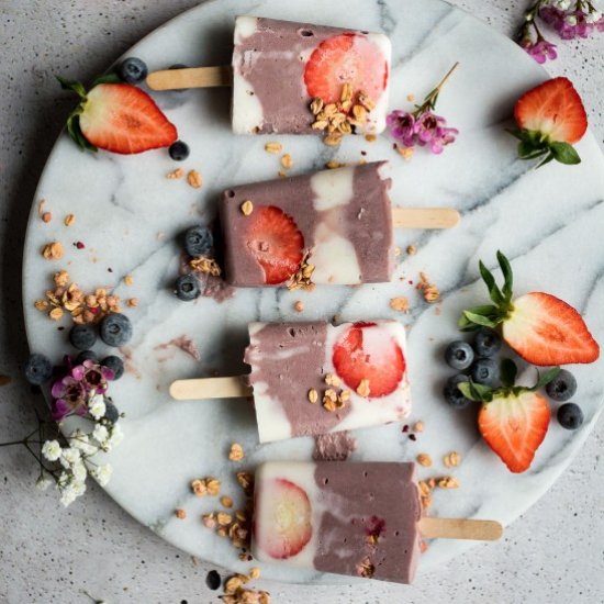 Acai Granola Breakfast Popsicles