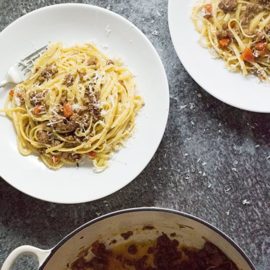 Veal & Pancetta Ragu with Rosemary