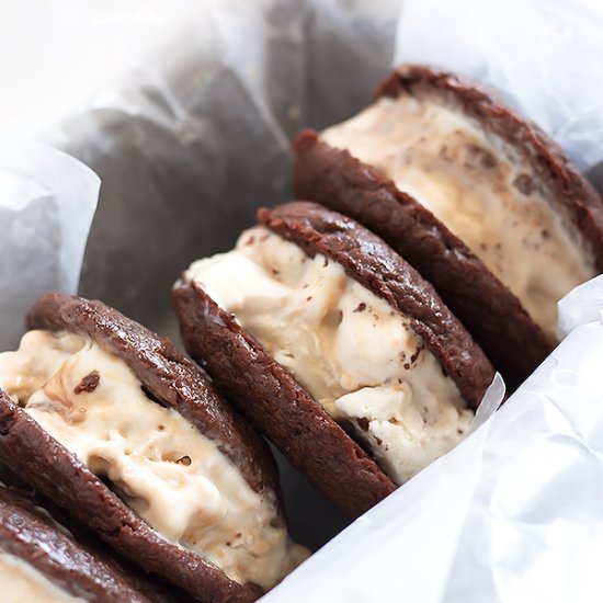 Nutella Cookie Ice Cream Sandwiches