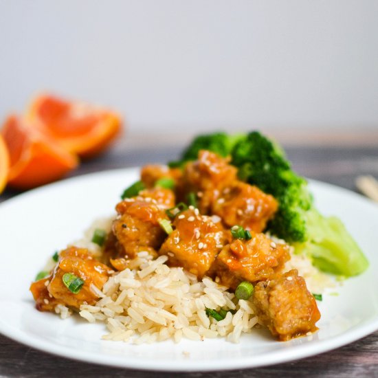 Crispy Baked Cara Cara Orange Tofu