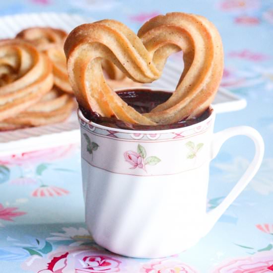 Baked Churro Hearts