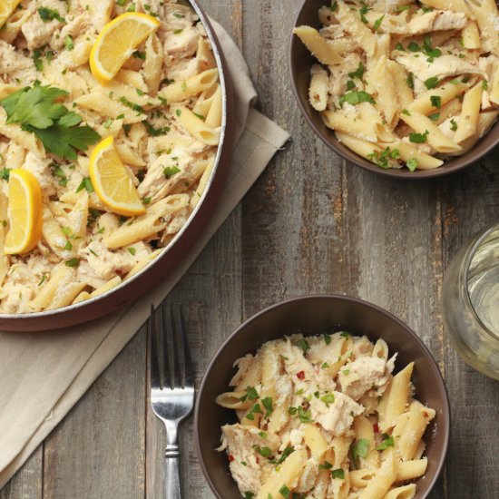 Garlic Chicken Lemon Pasta