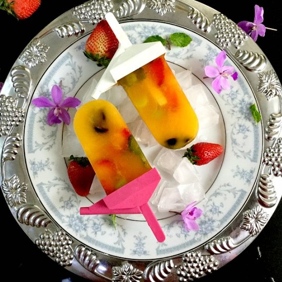 Mango Flavored Fruit Popsicles