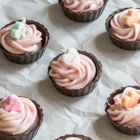 Raspberry Butter Cream Cups