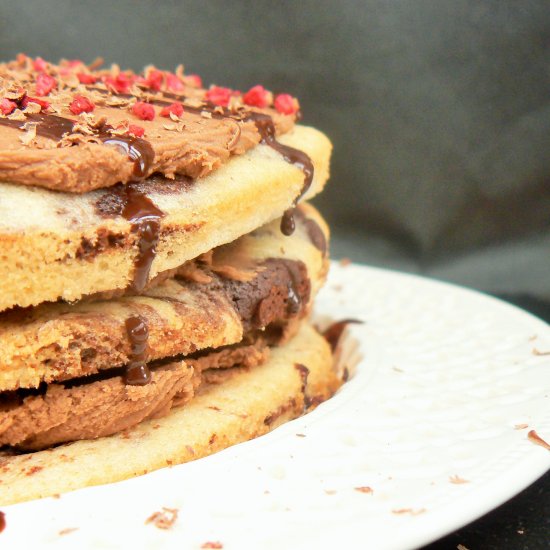 Choc & Vanilla Vegan Marble Cake