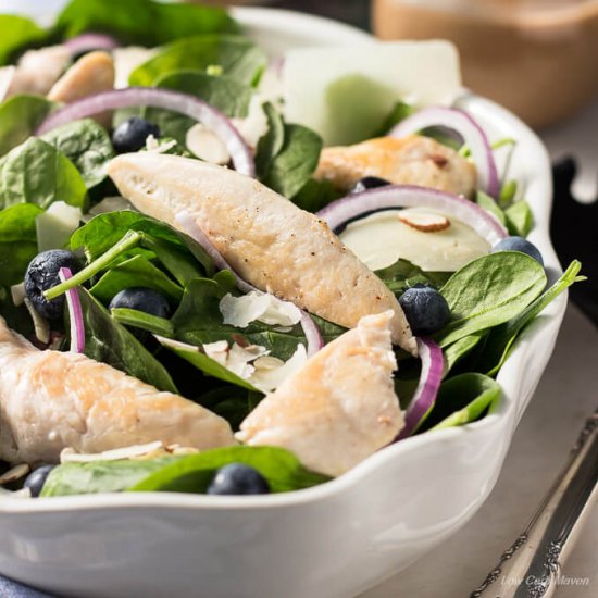 Chicken Spinach Blueberry Salad